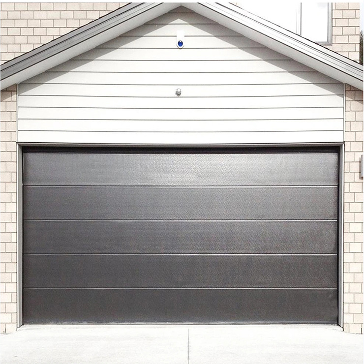 Wood Grain Color Overhead Automatic Control Steel Panel Garage Door