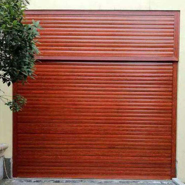 Wooden grain fashionable retro garage roller shutter door ay maaaring ipasadya