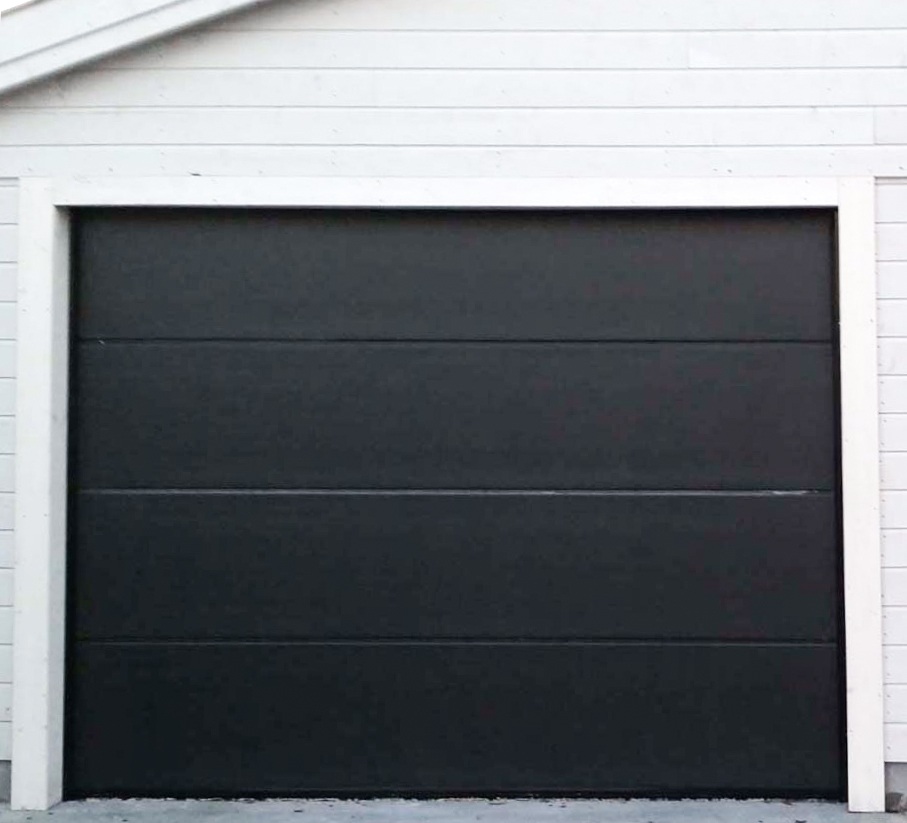 European 18x7 ft steel material wood looking horizontal sliding gate garahe doors